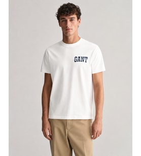 Gant Saf Pamuk Regular Fit Bisiklet Yaka Erkek Tişört 433.l Beyaz