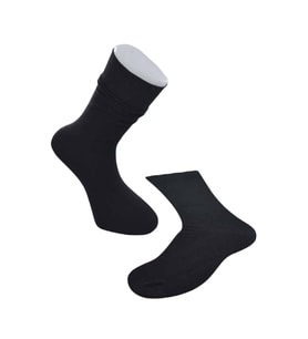 Emre Kadın Bambu Diz Altı Topuksuz Çorap (231) (Siyah)