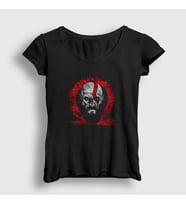 Presmono Kadın Siyah Kratos V2 God Of War T-Shirt 405399tt