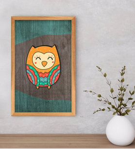 BK Home Baykuş Dekoratif Retro Ahşap Tablo-4
