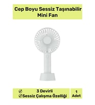 Premium Üretim Usb Şarjlı 3 Kademeli Sessiz Taşınabilir Mini Fan Pervaneli Soğutucu Küçük Vantilatör