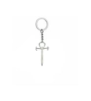 Ankh ve Kılıç Figürlü Haç Metal Anahtarlık – Unisex Gotik & Antik Aksesuar