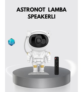 Astronot Şekilli Galaxy Projeksiyon Lambası Nebula Efektli Dekoratif Lamba