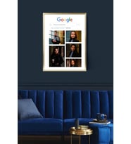 Kişiye Özel Çerçeveli Google Metal Poster Tablo (Çok Renkli)