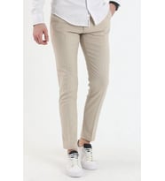 Mero Life Erkek Krem Italyan Kesim Slim Fit Kaliteli Esnek Likralı Bilek Boy Kumaş Pantolon