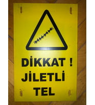 Uyari Levhasi Dikkat Jiletli Tel 10.Lu Paket