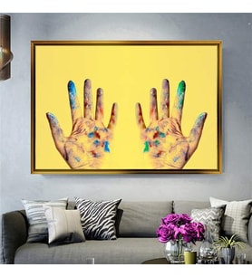 Altın Çerçeveli dekoratif tablo l643 (Gold)