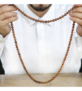 Kişiye Özel Ahşap Kutulu 99'luk Hakiki Kuka Namaz ve Zikir Tesbihi