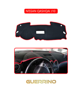 NİSSAN QASHQAI J10 TORPİDO KORUMA HALISI KIRMIZI KENAR