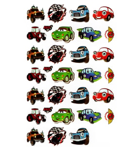 Sticker Kabartmalı A4 Boyutunda Stiker Defter, Planlayıcı Etiket-(lim225) - Çılgın Arabalar