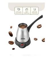 ÇELİK ELEKTRİKLİ CEZVE TÜRK KAHVE MAKİNESİ - 5FİNCAN=400ML 360° KABLOSUZ KULLANIM KATLANIR KULP 700W SCM-2967 (5343)