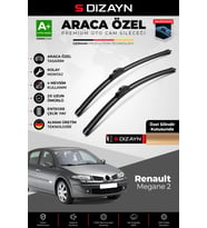 S-Dizayn Renault Megane 2 Ön Cam Silecek Seti 2002-2006 Premium Araca Özel 60-45 Cm A+ Kalite