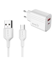 Vendas Play Serisi PL3 Type-C 2in1 20W Destekli Zore Seyahat Şarj Aleti (Beyaz)