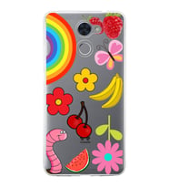 PrintiFy Huawei Y7 Prime ile Uyumlu 1mm Slim Fit Water Color 5 Baskılı Şeffaf  Kılıf