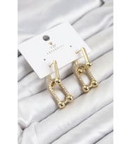 Gold Renk VIP Seri Tifani Zirkon Taşlı Kadın Küpe TJ-BKP11895