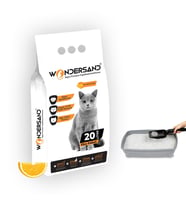 Wondersand 20 Lt Beyaz Bentonit Portakal Kokulu Süper Topaklanan Premium Kedi Kumu