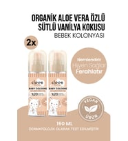 Aloe Vera Katkılı Huzur Veren Ferahlatıcı Vanilya ve Süt Kokulu İkili Avantaj Paketi Bebek Kolonyası 2x150 ml
