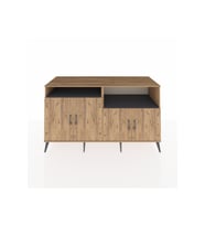 Kronos Konsol 4 Raflı 4 Kapaklı 176x59x99 Çam-Çam/Antrasit