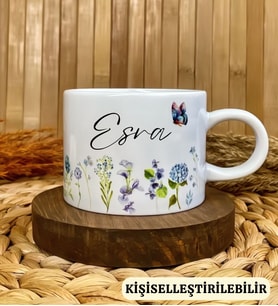 Kişiye Özel İsimli Nescafe Fincanı Mavi Bahar 150 ml