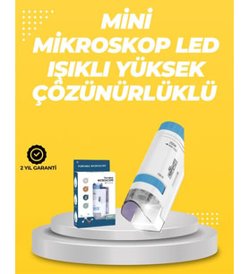 Taşınabilir Led Işıklı Cep Mikroskop – 80x–200x Büyütme