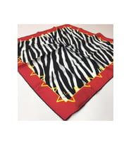 Zebra Desen Black Seri Twill Eşarp Eşarp Askısı ile Birlikte 90x90 cm Lacivert P