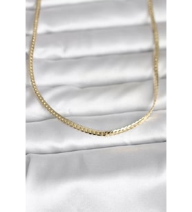 CM 14K Gold Renk Yassı Zincir Model 45 cm Kadın Kolye - TJ-BKO11002