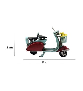 Dekoratif Metal Scooter Önü Sepetli