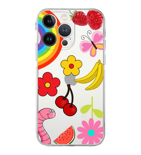 PrintiFy iPhone 13 Pro Max ile Uyumlu Water Color 5  Kamera Korumalı Şeffaf  Kılıf