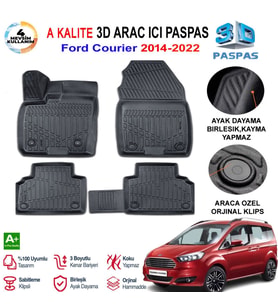 Ford Courier  3D Paspas Havuzlu Pro 2014-2022 Arası