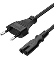1M Güç Kablosu, Euro Güç Kablosu Fiş Şekil 8 Güç Kablosu Samsung Philips LG Sony TV, PS4, PS5, Xbox, PC Monitör, DVD, Yazıcı için