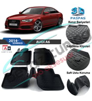 Audi A6 Havuzlu 3D Paspas Niken Siyah 2011-2016
