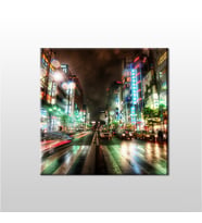 Işık Hızı Metropol Kanvas Tablo 140x140cm
