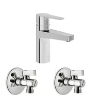 Nora S Lavabo Bataryası + A45254 Filtreli Ara Musluk 2li Set (Krom)