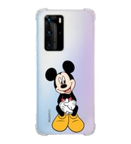Huawei P40 Pro  Köşe Korumalı Antişok Kapak Mickey Mouse Tasarımlı Şeffaf  Kılıf