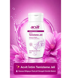 Acvit Intim Temizleme Jeli 250 ML Genital Bölge İçin Hassas ve pH Dengeli Günlük Bakım