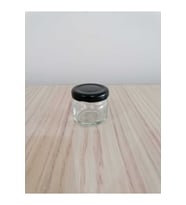 29cc Şeffaf Cam, Siyah Kapak Kavanoz,mini Kavanoz,bal Kavanozu,süs Kavanozu,50 Adet