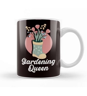 Gardening Queen Garden Lady Gardener Landscaper Flowers Lawn Kupa Bardak Porselen