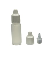 10ml PE aseton şişesi, 24 adet, plastik damlacıklı şişe, damlatmalı şişe (Beyaz)