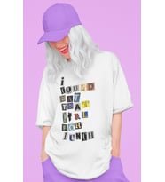 I Could Eat That Girl For Lunch Billie Eilish Baskılı Unisex Oversize Şarkıcı Tişört