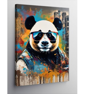 Kanvas Tablo Güneş Gözlüklü Panda