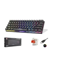 Hadron G509R Kablolu Oyuncu Mini Klavye Mekanik Red Switch Rgb Q Siyah