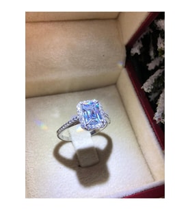 Pırlanta Montür Effective Diamond Evlilik Tektaşı Gümüş • Işıklı Kutuda • Sevgiliye • Eşe Yüzük