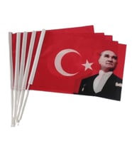Sopalı Atalı Bayrak 30X45 Kumaş - 3 adet