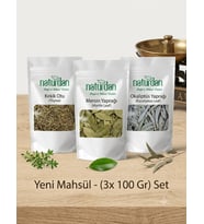 Saf(1.Kalite) Yeni Mahsül Kekik Otu - Mersin Yaprağı - Okaliptüs Yaprağı (3x 100 Gr) Set