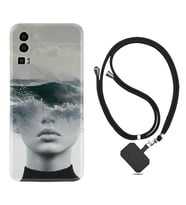 General Mobile Gm 23 Kılıf Resimli Boyun Askılı İpli Desenli Silikon Mistic Woman 1361