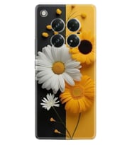 Infinix Zero 40 5G Kılıf Boutique Baskılı Resimli Sarı Beyaz Çiçek Pcode -044