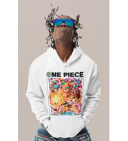 Tasarım Monkey D. Luffy Baskılı Unisex Oversize One Piece Anime Karakter Hoodie