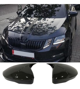 Skoda Octavia Mk3 Batman Yarasa Ayna Kapağı Piona Black ABS 2013-2020