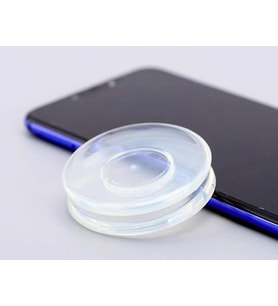 Kablo Kanallı Güçlü Yapışkan Telefon Tutucu YUVARLAK