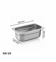 ÜRET Standart Gastronom Küvet GN 1/4 200 mm 5,5 lt
